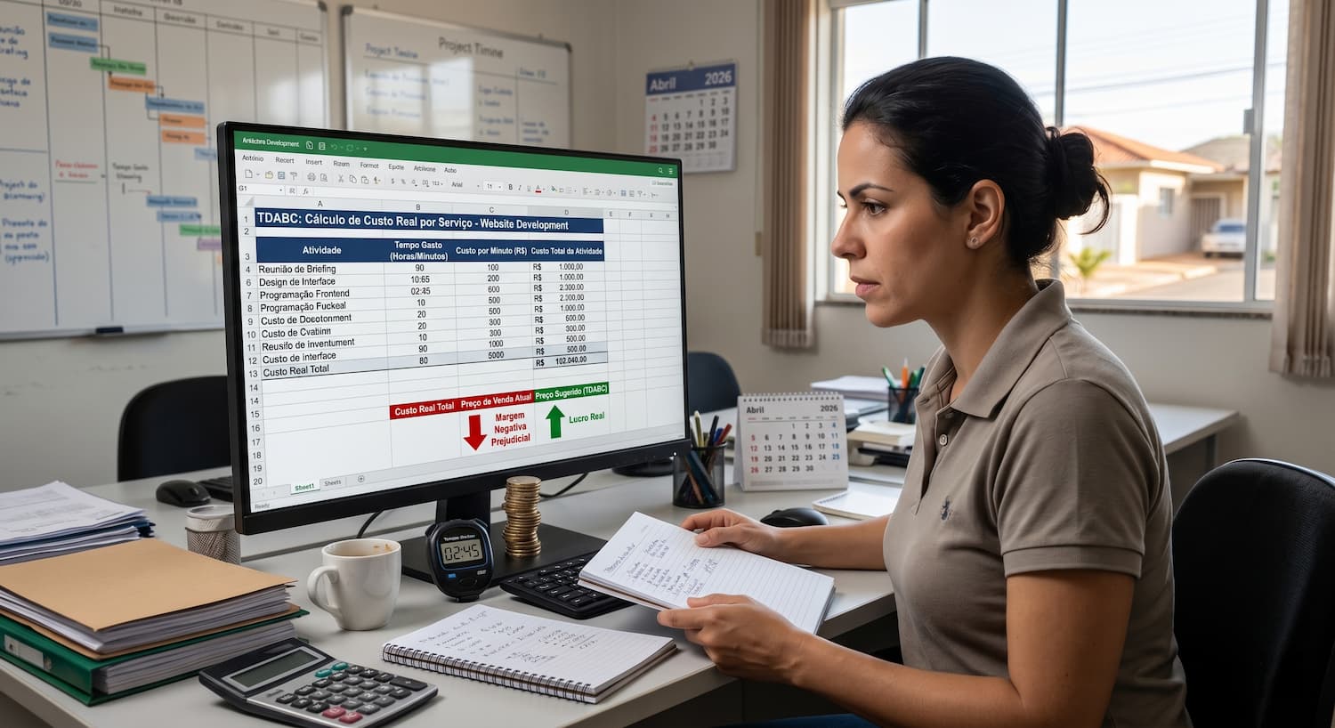 Custo real por serviço: o método que revela o que você perde na precificação